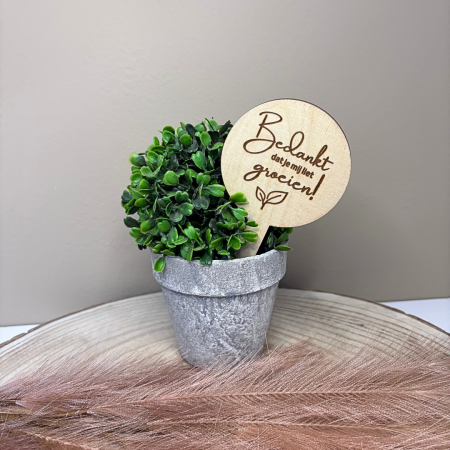 plantensteker bedankt groeien