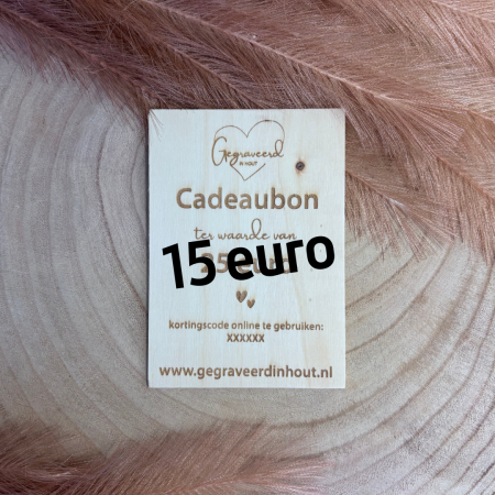cadeaubon 15 euro