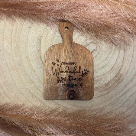 Mini borrelplank gegraveerd met tekst