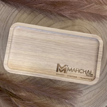 snackplankje met logo