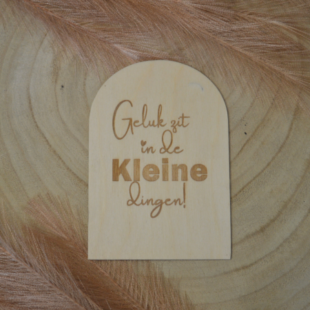 Geluk zit in de kleine dingen!